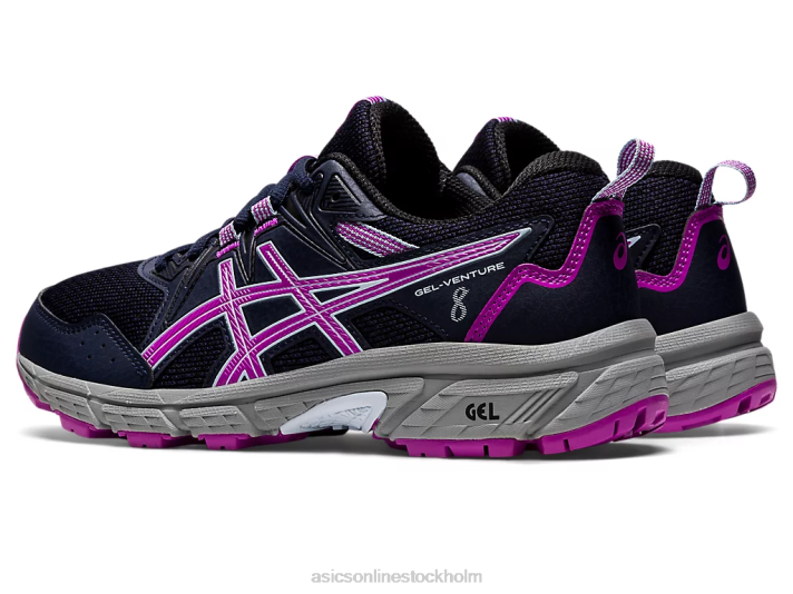 Asics gel-venture 8 klass skola barn D6D04376 midnatt/orkidé