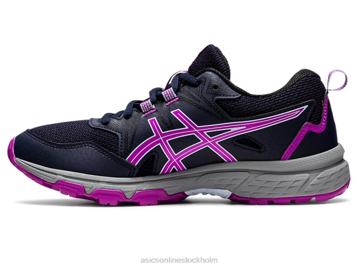 Asics gel-venture 8 klass skola barn D6D04376 midnatt/orkidé