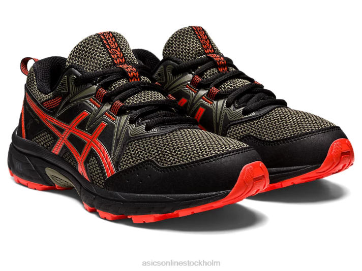 Asics gel-venture 8 klass skola barn D6D04389 svart/körsbärstomat