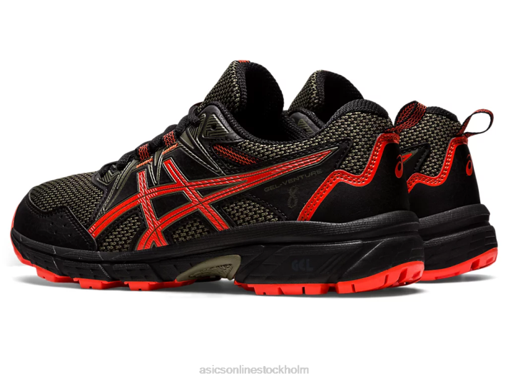 Asics gel-venture 8 klass skola barn D6D04389 svart/körsbärstomat