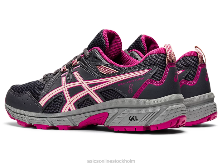 Asics gel-venture 8 klass skola barn D6D04424 bärare grå/bris