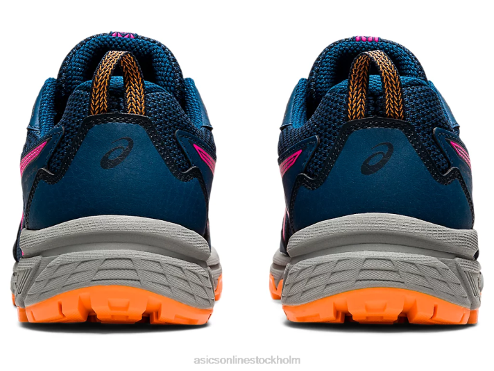 Asics gel-venture 8 klass skola barn D6D04494 mako blå/rosa glo