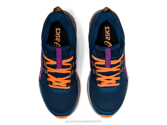 Asics gel-venture 8 klass skola barn D6D04494 mako blå/rosa glo