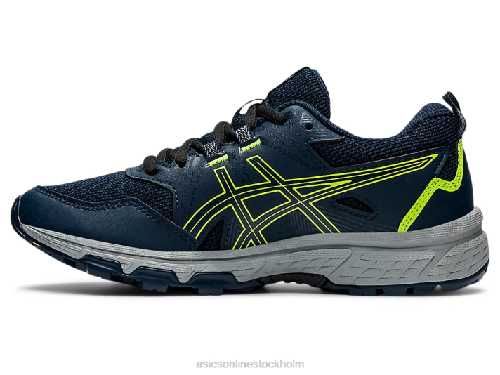 Asics gel-venture 8 klass skola barn D6D04505 fransk blå/farlig grön
