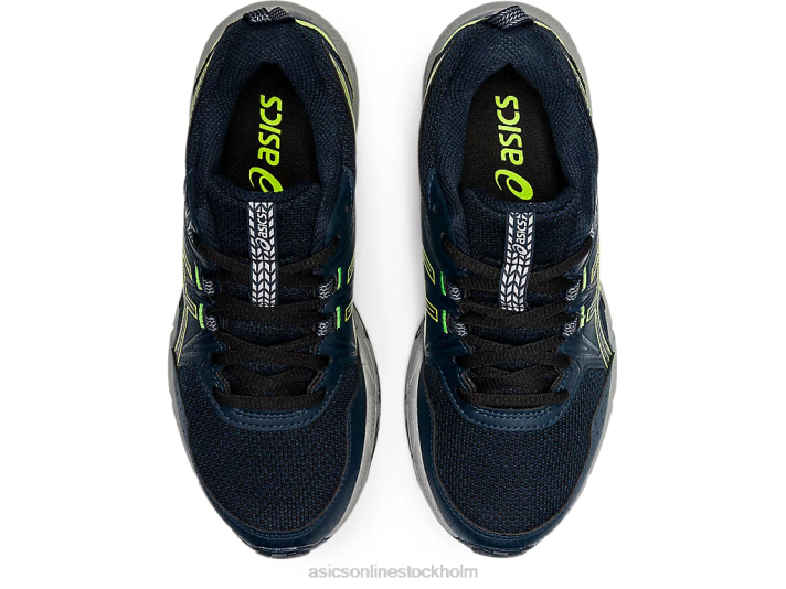 Asics gel-venture 8 klass skola barn D6D04505 fransk blå/farlig grön