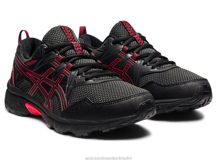 Asics gel-venture 8 klass skola barn D6D04508 svart/elektrisk röd