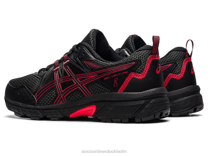 Asics gel-venture 8 klass skola barn D6D04508 svart/elektrisk röd