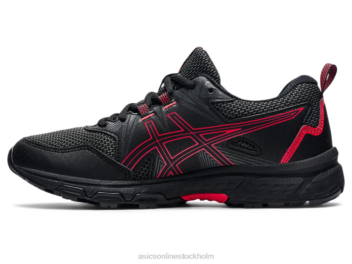 Asics gel-venture 8 klass skola barn D6D04508 svart/elektrisk röd