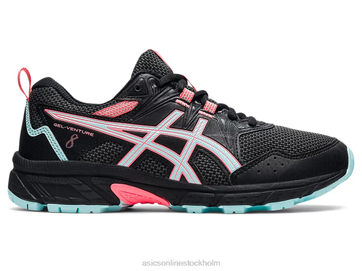 Asics gel-venture 8 klass skola barn D6D04510 svart/klarblå