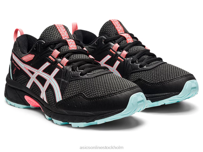 Asics gel-venture 8 klass skola barn D6D04510 svart/klarblå