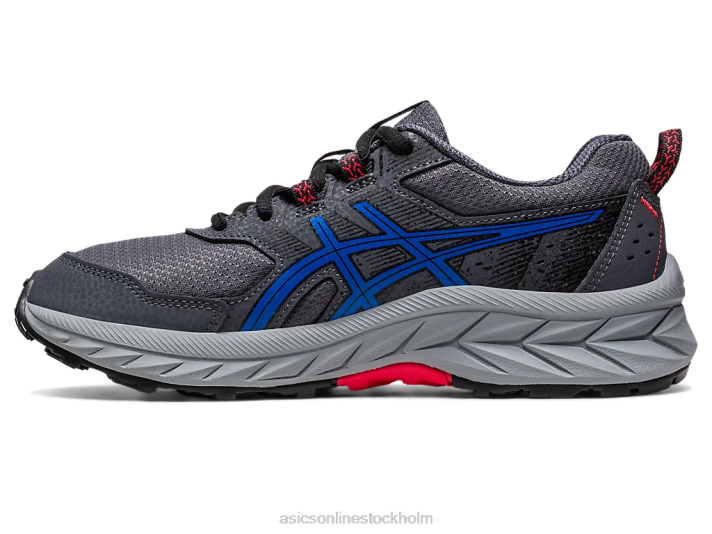 Asics gel-venture 9 klass skola barn D6D04216 bärare grå/tonfiskblå