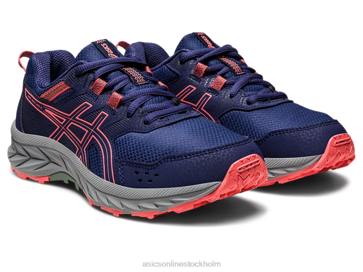Asics gel-venture 9 klass skola barn D6D04220 indigoblått/papaya