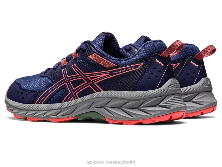 Asics gel-venture 9 klass skola barn D6D04220 indigoblått/papaya