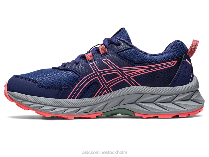 Asics gel-venture 9 klass skola barn D6D04220 indigoblått/papaya