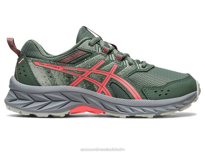 Asics gel-venture 9 klass skola barn D6D04221 murgröna/papaja