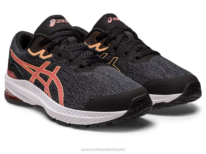 Asics gt-1000 11 grundskola barn D6D04292 svart/papaya
