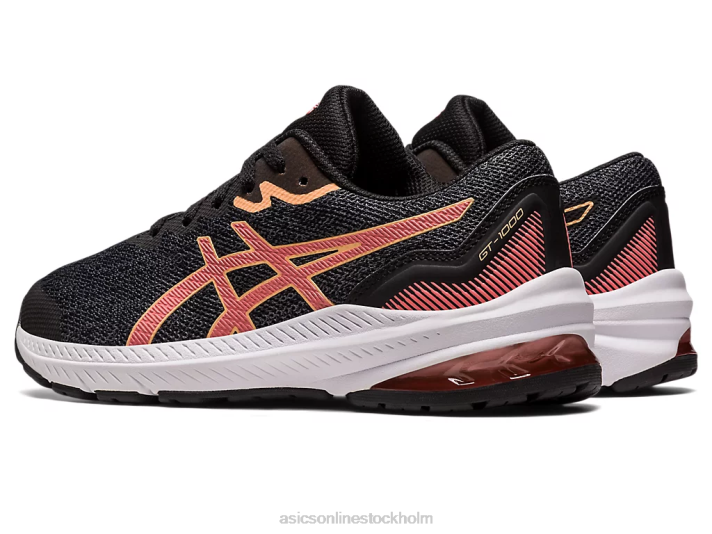 Asics gt-1000 11 grundskola barn D6D04292 svart/papaya