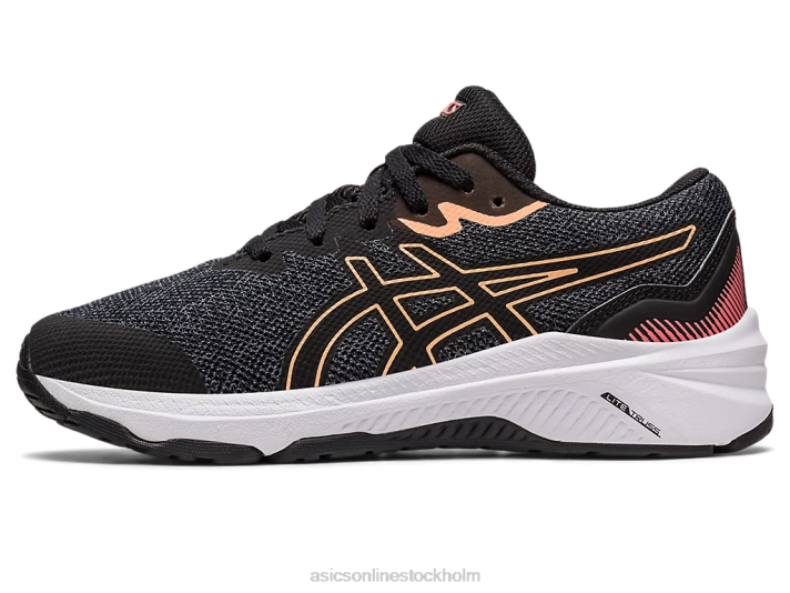 Asics gt-1000 11 grundskola barn D6D04292 svart/papaya