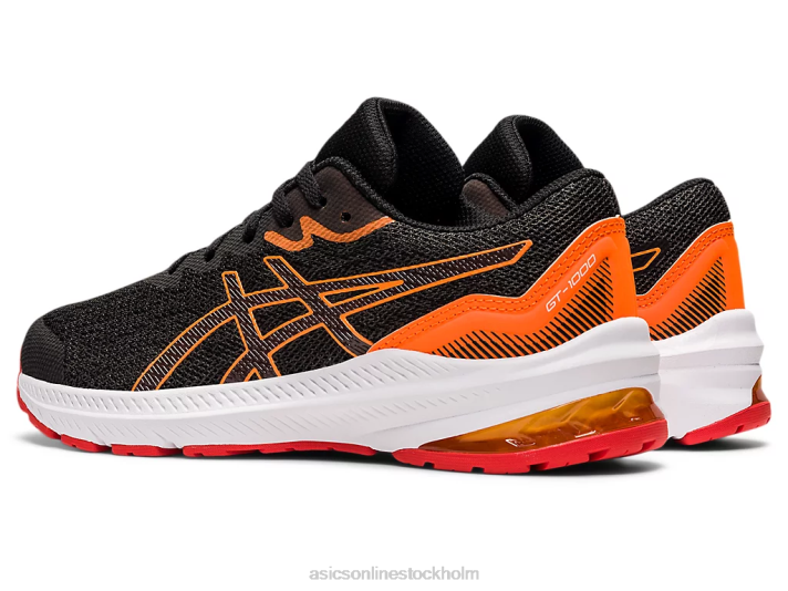Asics gt-1000 11 grundskola barn D6D04471 grafitgrå/eldröd