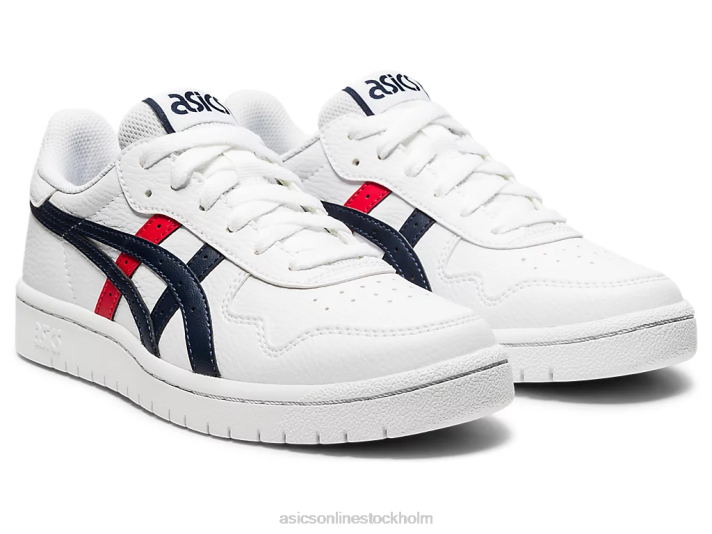 Asics japans grundskola barn D6D04560 vit/klassisk röd
