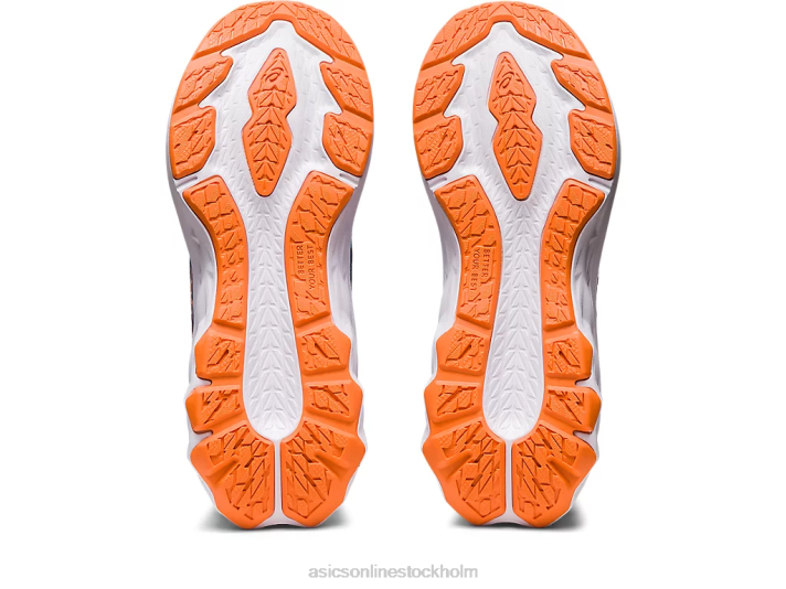 Asics novablast 2 grundskola barn D6D04277 indigo blå/sol persika