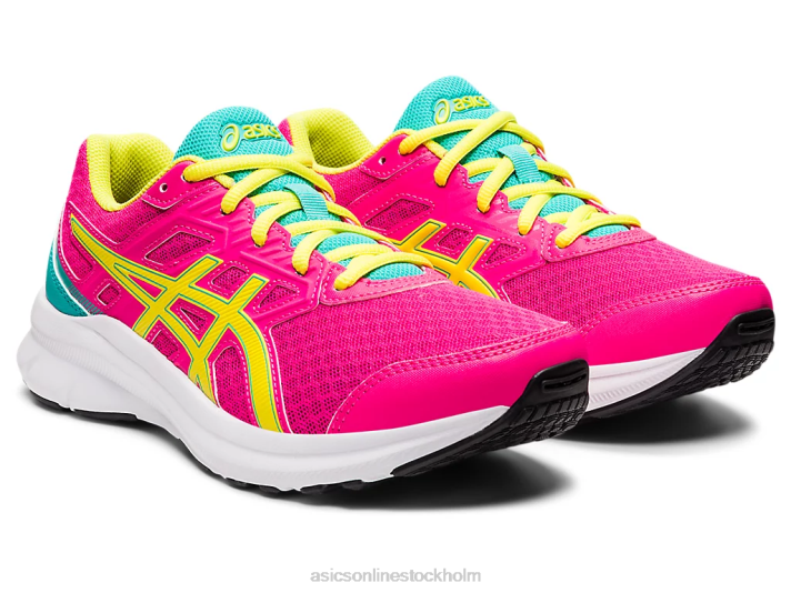 Asics ryck 3 klass skola barn D6D04490 rosa glo/sur yuzu