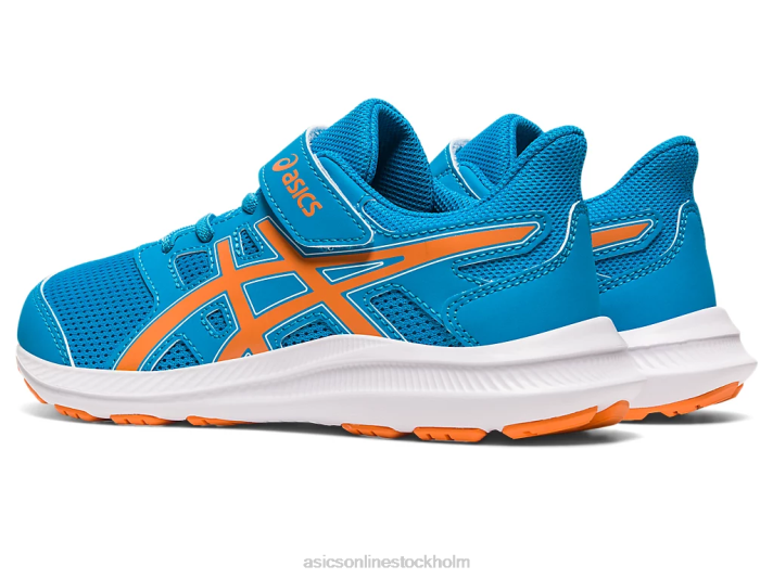 Asics ryck 4 förskola barn D6D04261 ö blå/sol persika