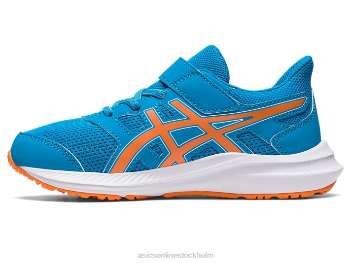 Asics ryck 4 förskola barn D6D04261 ö blå/sol persika