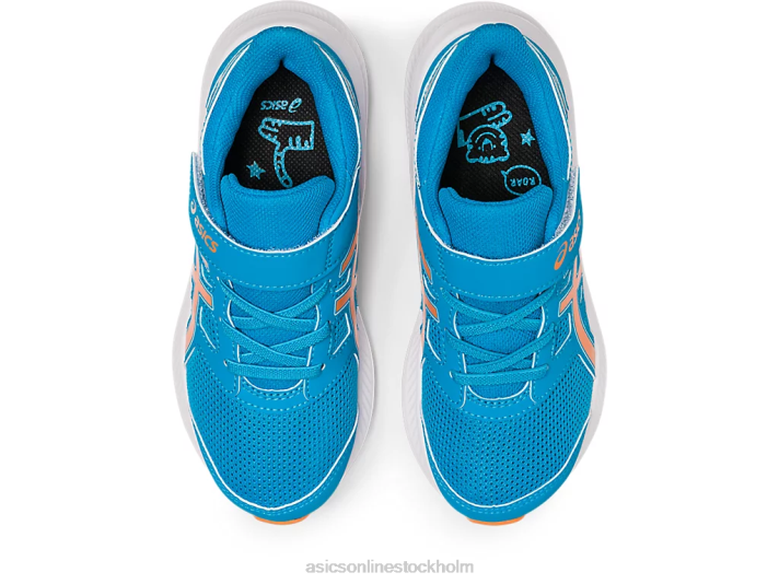 Asics ryck 4 förskola barn D6D04261 ö blå/sol persika