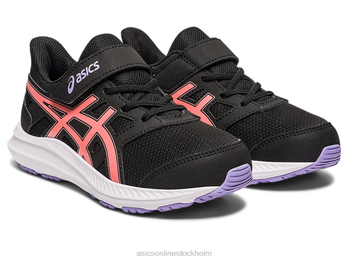 Asics ryck 4 förskola barn D6D04274 svart/papaya
