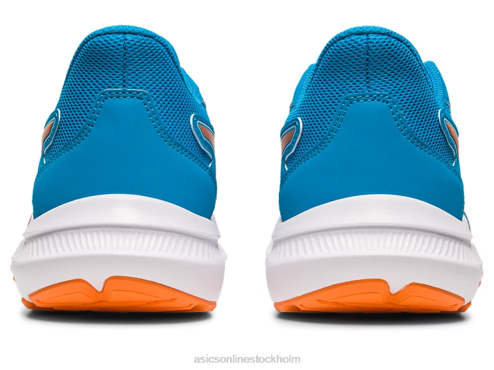 Asics ryck 4 klass skola barn D6D04270 ö blå/sol persika