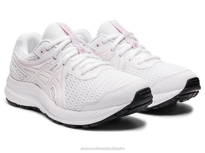 Asics tävla 7 klass skolan barn D6D04472 vit/knappt rosa