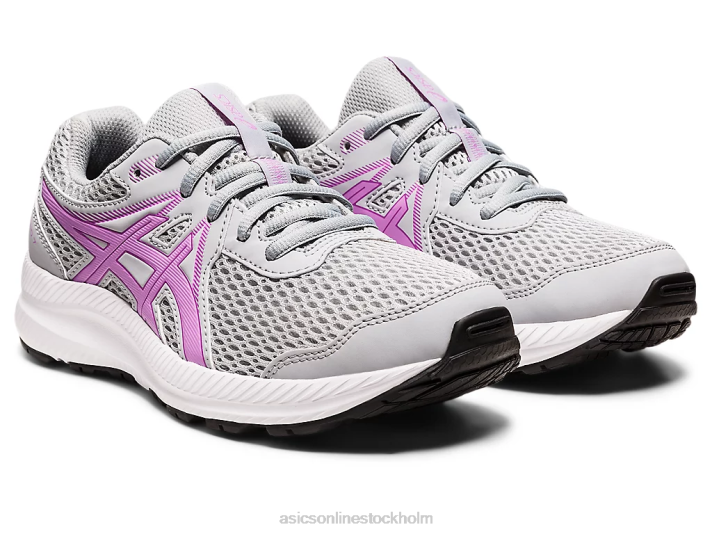 Asics tävla 7 klass skolan barn D6D04536 piemontegrå/lavendel glöd