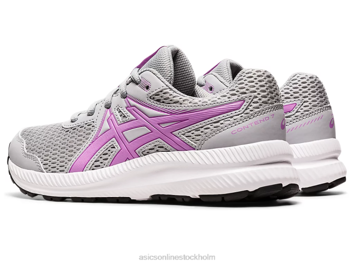 Asics tävla 7 klass skolan barn D6D04536 piemontegrå/lavendel glöd