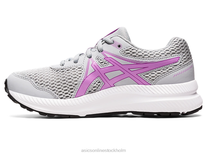Asics tävla 7 klass skolan barn D6D04536 piemontegrå/lavendel glöd