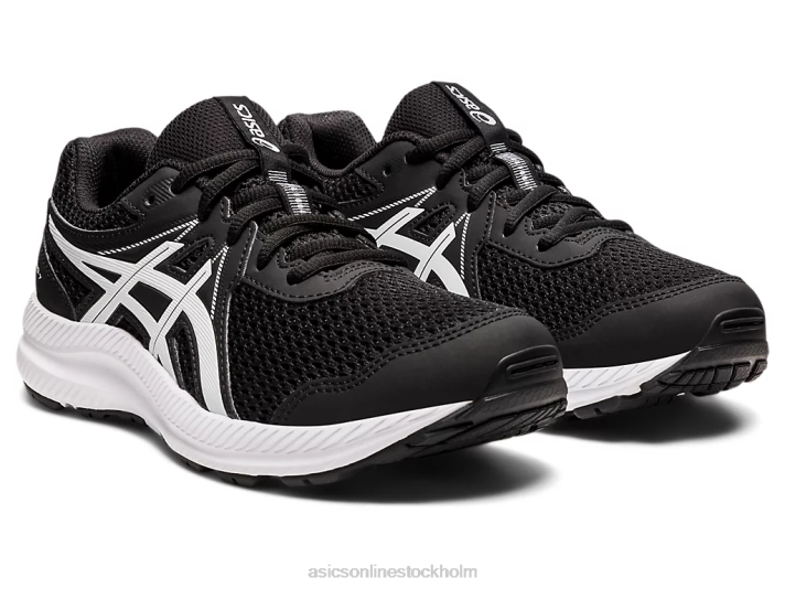 Asics tävla 7 klass skolan barn D6D04542 svart vit