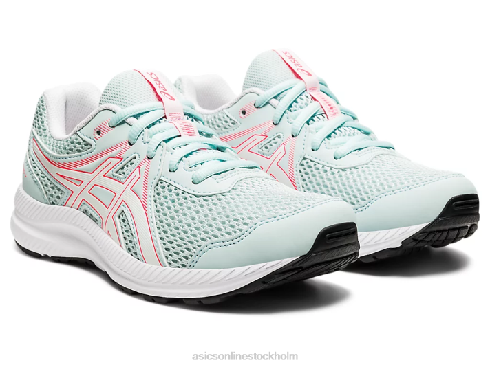 Asics tävla 7 klass skolan barn D6D04548 aqua ängel/vit