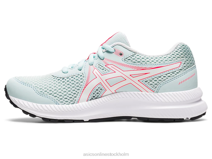 Asics tävla 7 klass skolan barn D6D04548 aqua ängel/vit