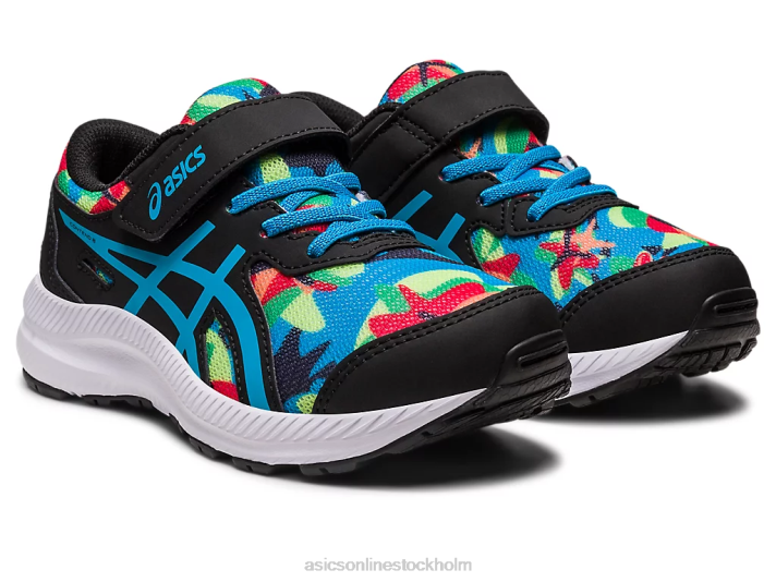 Asics tävla 8 förskola barn D6D04247 svart/öblå