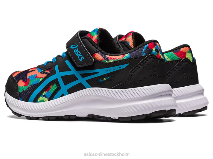 Asics tävla 8 förskola barn D6D04247 svart/öblå