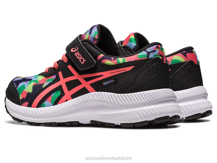 Asics tävla 8 förskola barn D6D04249 svart/papaya
