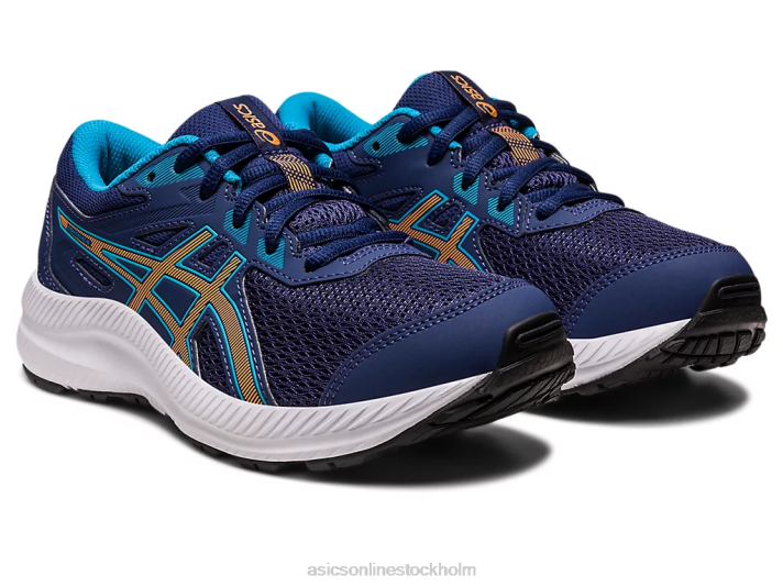 Asics tävla i 8 klass barn D6D04286 indigo blå/sol persika