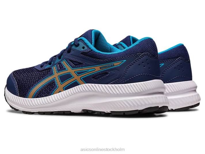 Asics tävla i 8 klass barn D6D04286 indigo blå/sol persika