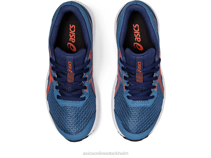 Asics tävla i 8 klass barn D6D04409 azurblå/körsbärstomat