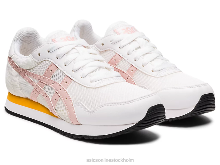 Asics tiger runner grundskolan barn D6D04450 vit / ingefära persika