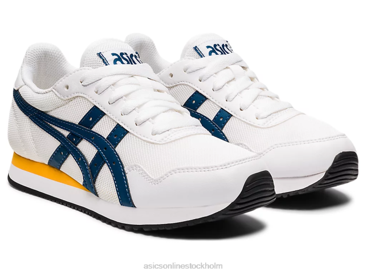 Asics tiger runner grundskolan barn D6D04464 vit/ljus indigo
