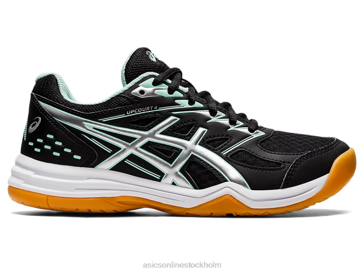 Asics upcourt 4 klass skola barn D6D04456 svart/färsk is