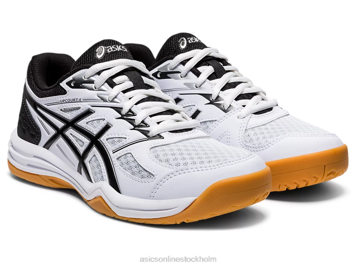 Asics upcourt 4 klass skola barn D6D04558 vit svart