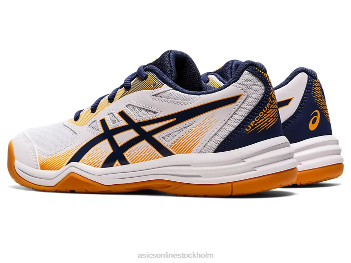 Asics upcourt 5 klass skola barn D6D04420 vitt/djupt hav