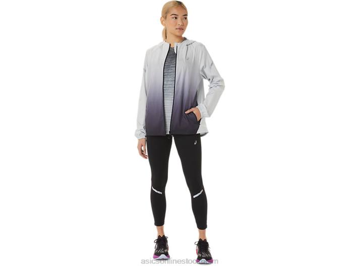 Asics lite-show jacka kvinnor D6D02785 glaciärgrå/performance svart